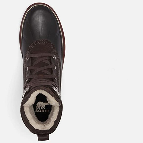 NEW Sorel Caribou Storm WP Boots! 14  Blackened Brown  Waterproof  Leather